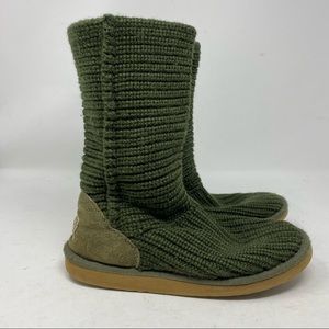 UGG Australia Women’s Green Tall Knit Boots Size 8